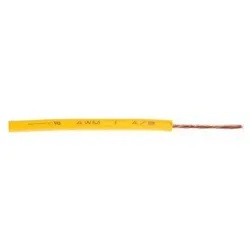RS PRO, Kabelleitung, Normierte Aderleitung Ø 3mm / 1 mm2 Kupfer, Gelb 32 / 0,2 mm Litzen, 100m (100 m)