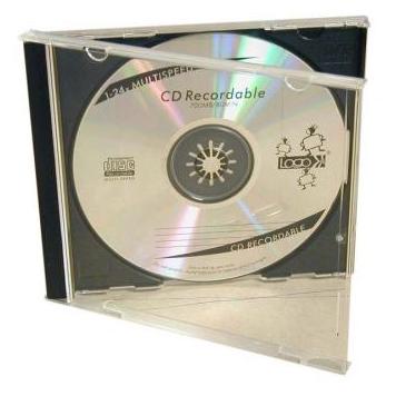 Logo Box für 1 Stck CD, transparent, schwarzer Tray,, 10,4 mm, 2-pack, EOL (53994159)