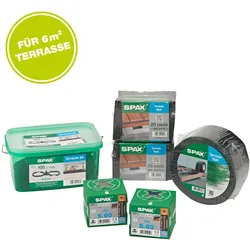 SPAX Terrassenbau Komplettset - bis ca. 10qm