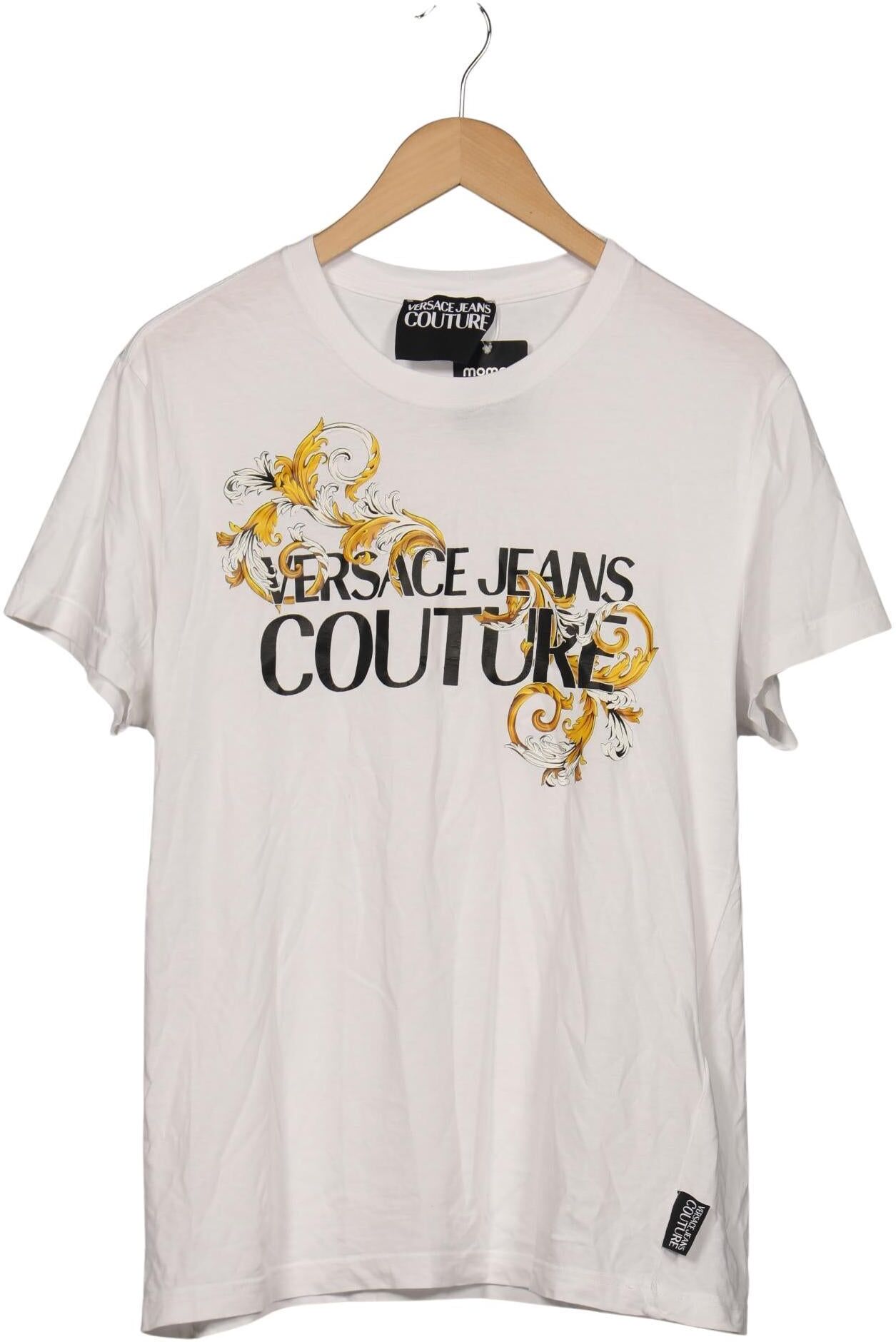 Versace Jeans Couture Herren T-Shirt, Weiß, Gr. L, Baumwolle - Second Hand
