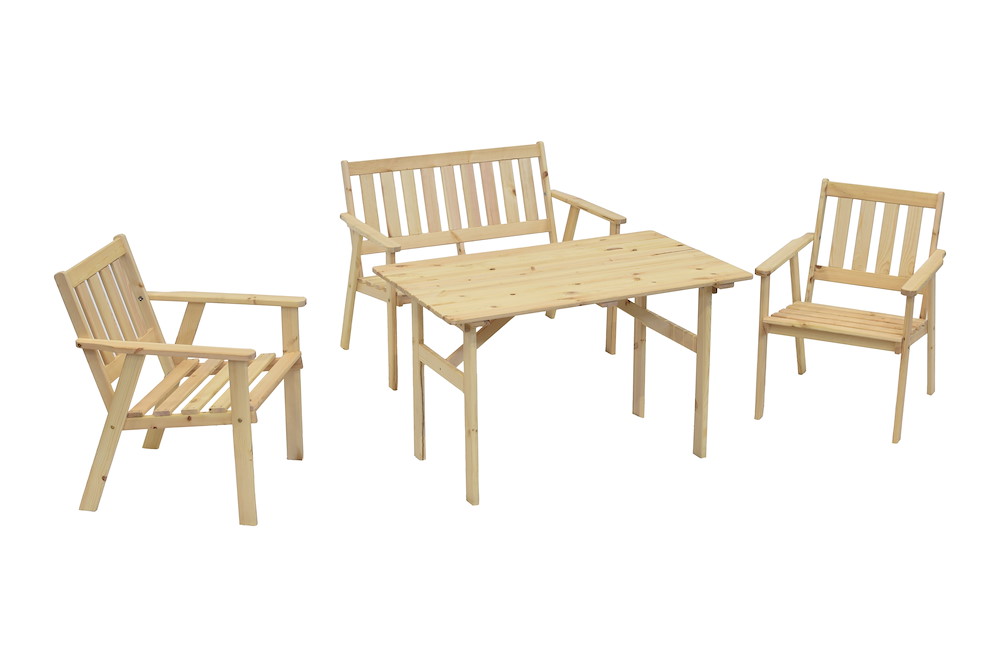 MERXXHANDELS Sylt Set 5tlg 2 Sessel 1 Bank 1 Tisch 16946239