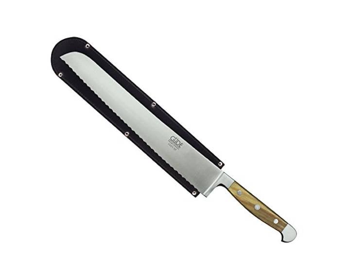 Güde Brotmesser Alpha Olive Franz Güde 32 cm + Güde Lederscheide im Set