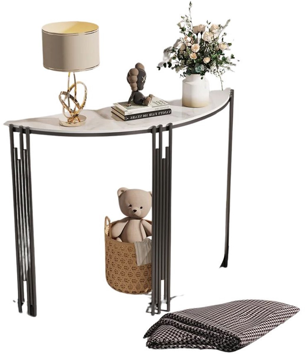Betaalbare Goederen® Ronde Side Table - Zwart of Wit - Industrieel Design