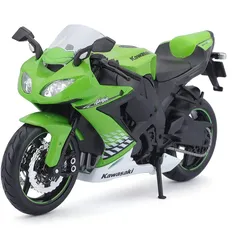 Maisto 531187 - Modellmotorrad - Kawasaki Ninja ZX-10R (schwarz-grün, Maßstab 1:12)