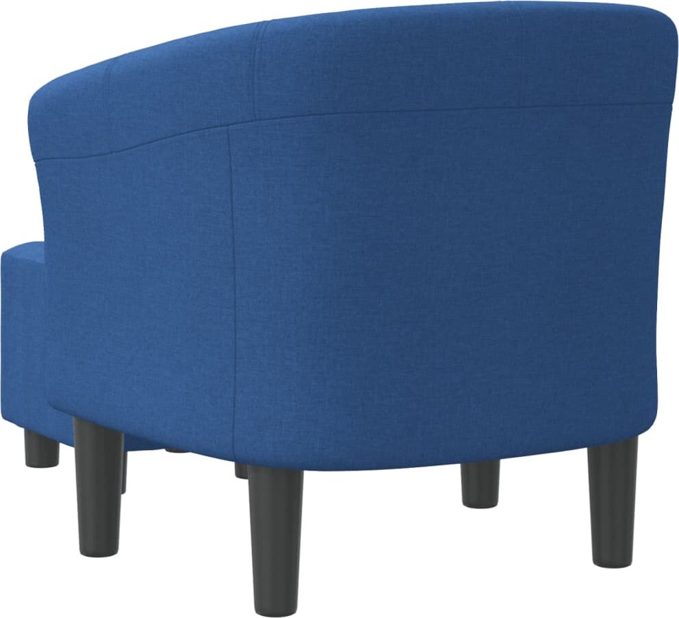vidaXL Chaise cabriolet avec repose-pied bleu tissu