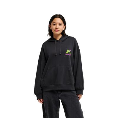 Hoodie QUIKSILVER "Standard", Damen, Gr. XL, schwarz (tarmac), Obermaterial: 100% Baumwolle., Sweatshirts Hoodie
