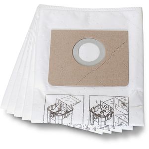 Fein Staubsaugerbeutel Vliesfiltersack, für Nass-Trockensauger Dustex 25 L, 5 Stück