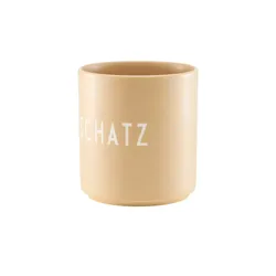 DESIGN LETTERS Becher   , beige , Porzellan , Maße (cm): H: 8,5  Ø: 8