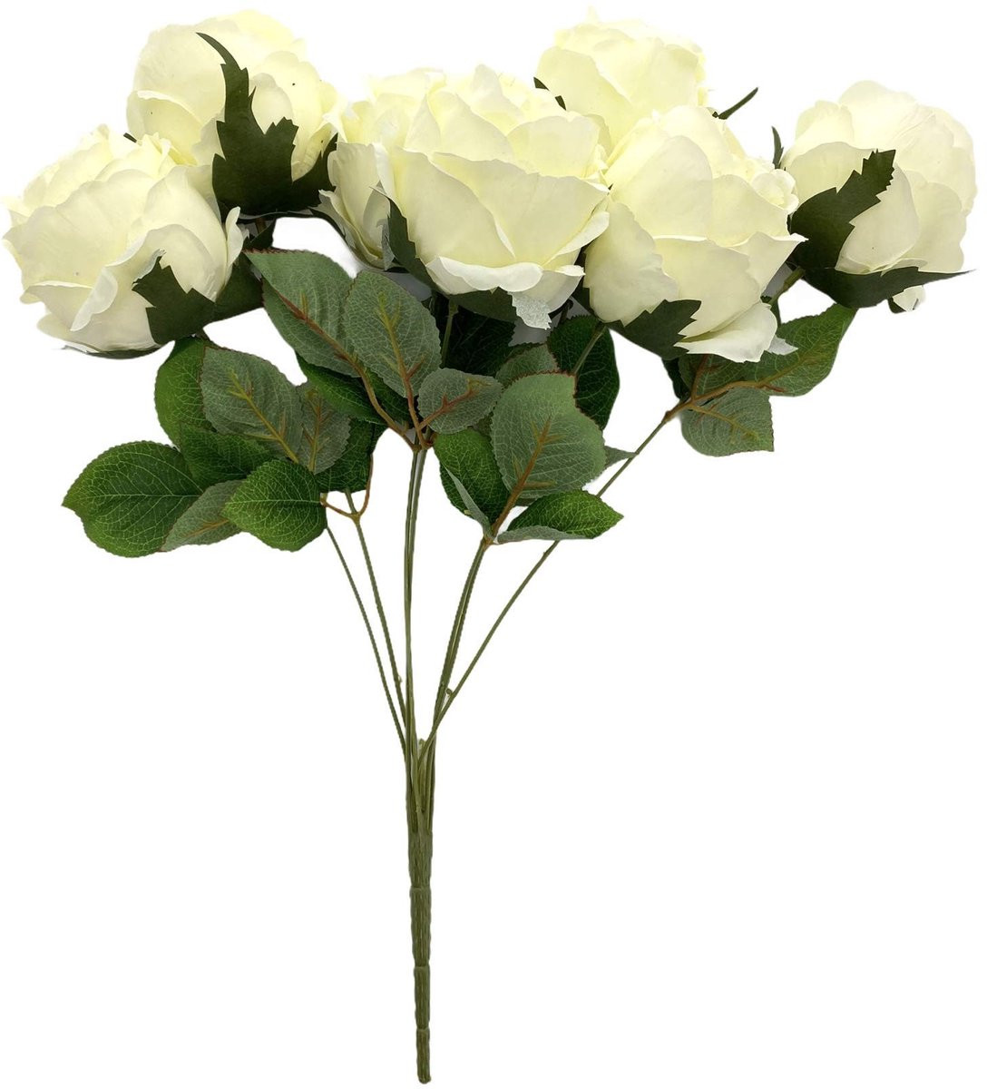 Dailygoods Kunstboeket Premium Kwaliteit - Veldboeket met 7 Kunstbloemen - 42 cm - Zacht Textiel