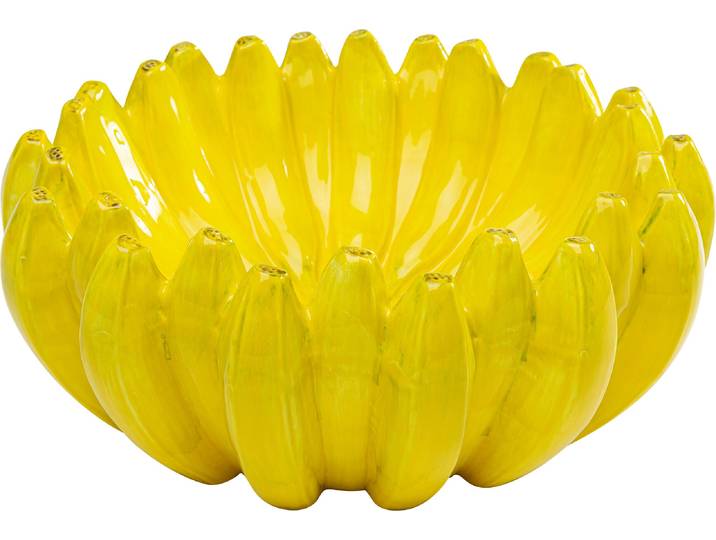 Dekoschale KARE DESIGN Deko Schale Bananas Ø30cm , gelb, Porzellan, Dekoschalen, Dekoschale