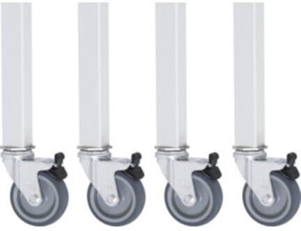 Kit de roulettes Rau pour table de travail Jerry GT, 4 roulettes pivotantes (09-RS75EP-4LF)