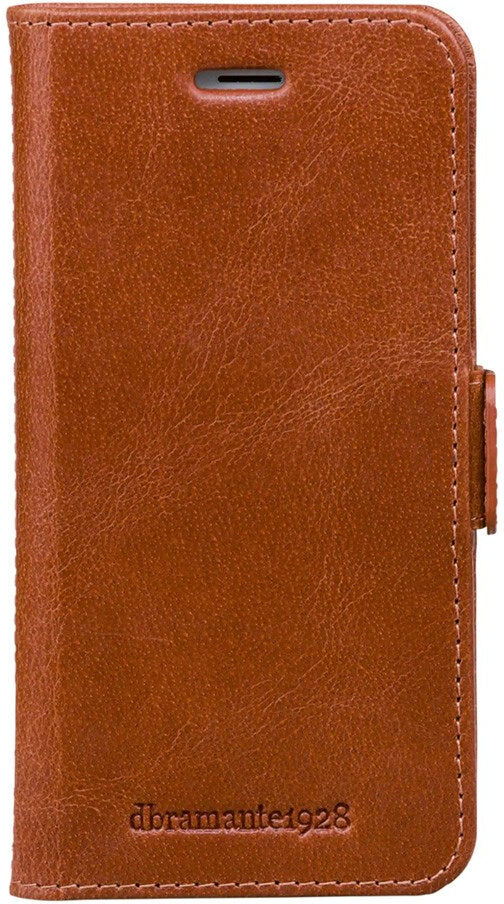 iPhone 8 Plus / 7 Plus / 6 Plus - dbramante1928 Copenhagen Ægte Læder Flip Cover m. Pung - Tan