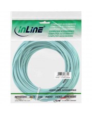 InLine Patch-Kabel LC Multi-Mode M bis SC multi-mode M 15 m Glasfaser 50/125 Mikrometer OM3 halogenfrei Türkis (88649O)