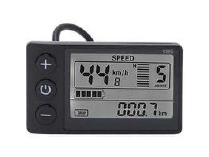 S866 Elektrische Fiets Lcd Display Meter 24V 36V 48V Bedieningspaneel Met Waterdichte Plug