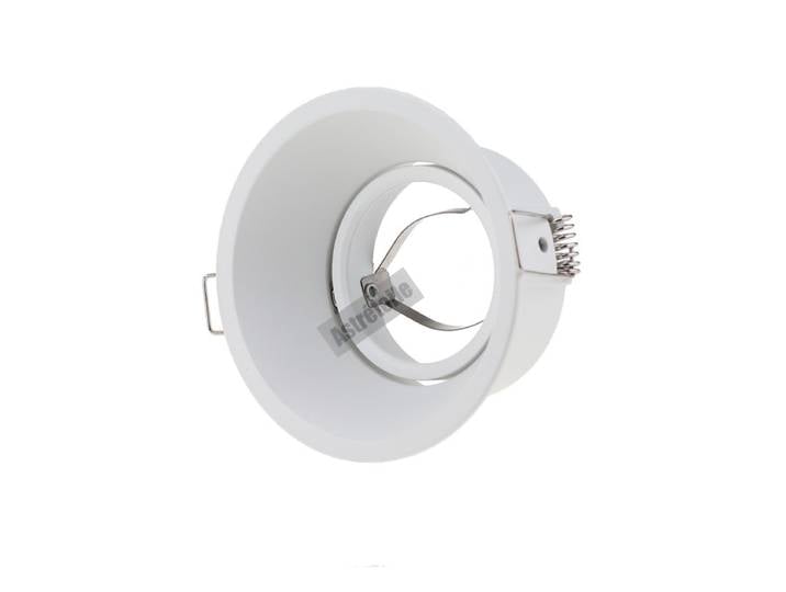 10 pièces/lot, Plafonnier LED encastré rond blanc 93mm, support d'ampoule MR16 GU10, cadre réglable anti-éblouissement