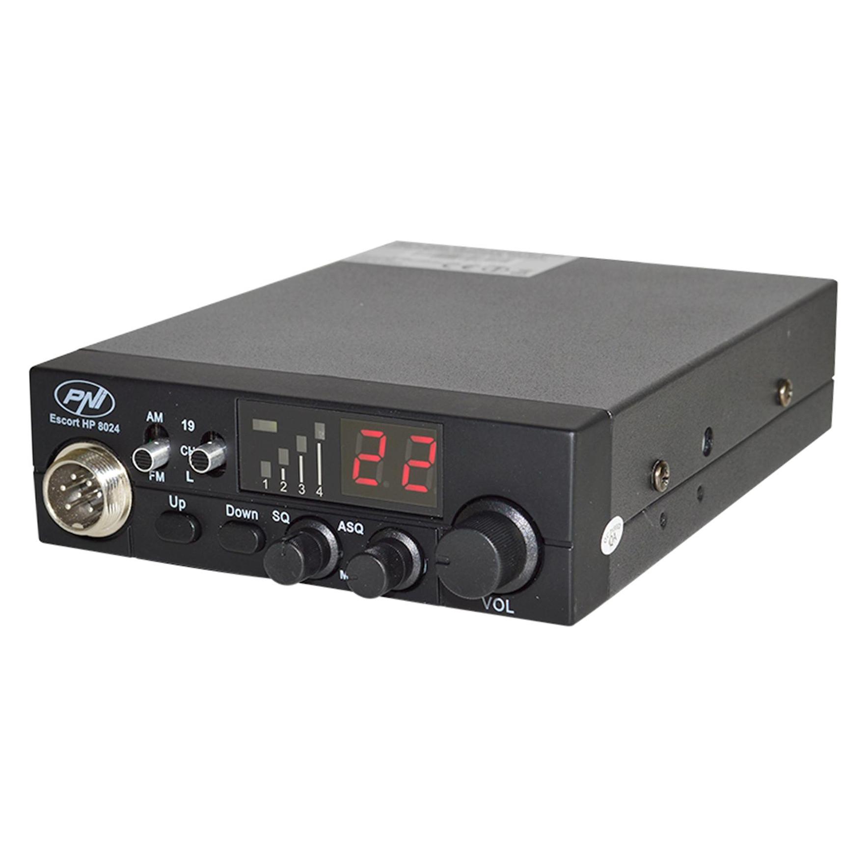 PNI Escort HP 8024 CB-Funkgerät mit einstellbarem ASQ und 12V-24V-Stromversorgung (43697987)