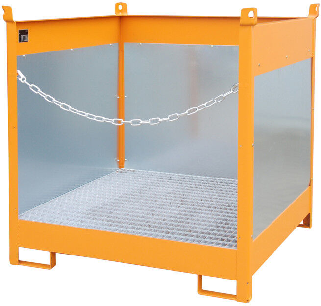 Bauer Südlohn Palette empilable pour fûts FSP-4 G, laquée, orange jaune (4442-02-0000-2000)