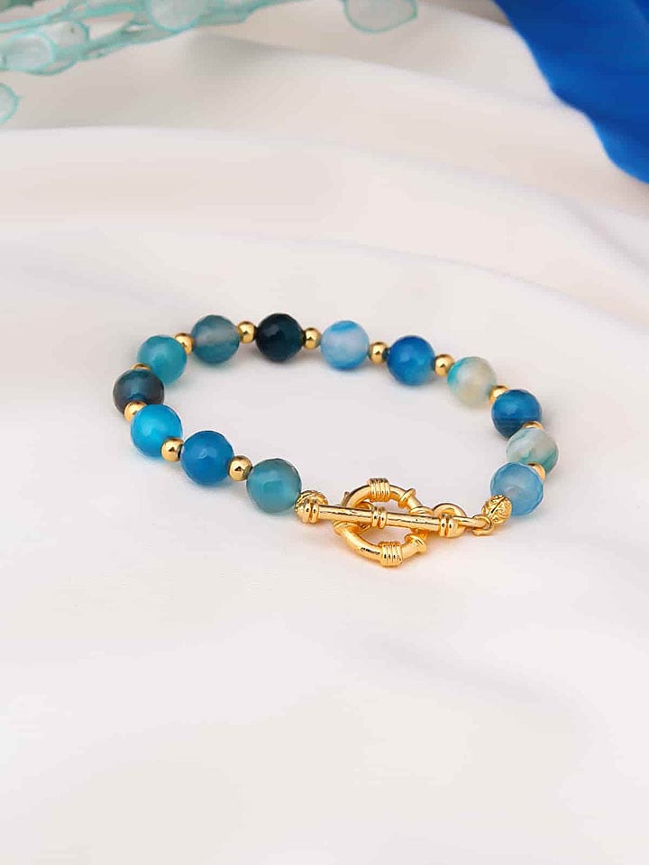 Pierres de Jade Vergold. Armband mit Schmuckelementen - onesize