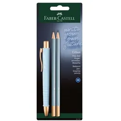 Faber-Castell Schreibgeräte-Set »Poly Ball Urban XB« dokumentenecht blau