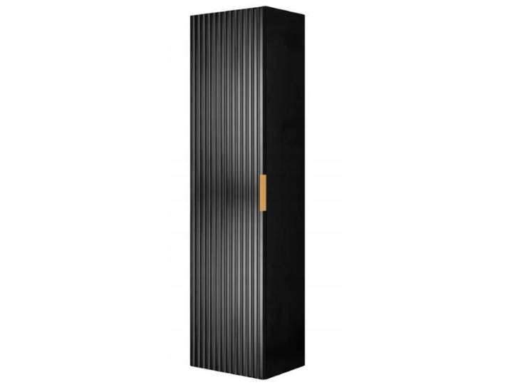 RODAN Armoire Murale 136 cm - FLOW façade rainurée - noir - 35 x 136 x 27 cm