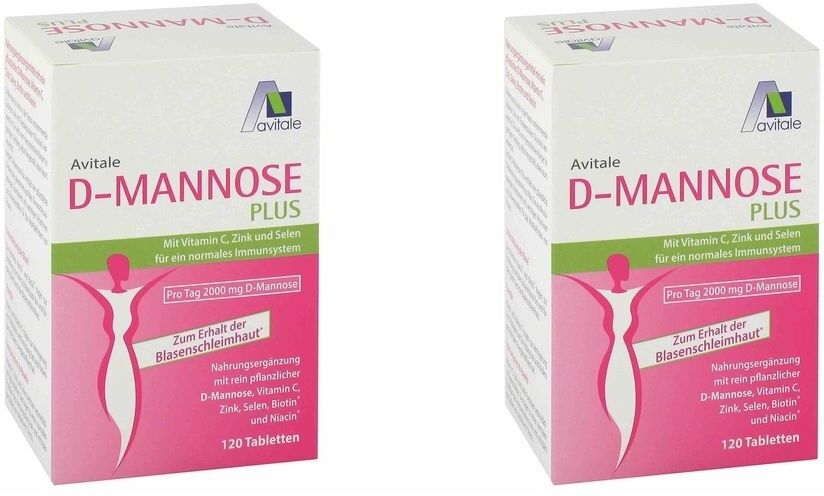Avitale D-Mannose Plus 2000 mg Tabl.m.Vit.u.Mineralstof. 2x 2x120 St Tabletten