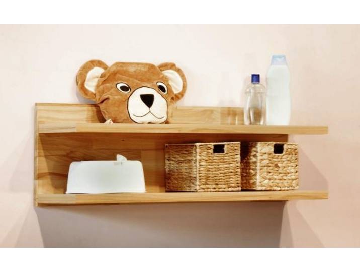 bv-vertrieb Wandregal Wandboard 90 x 21 x 28 Regal Wandregal Kernbuche teilmassiv #1864