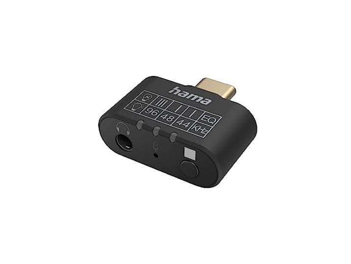 Hama - Audio-adapter, USB-C-aansluiting - 3,5 mm aansluiting, equaliz, microfoon