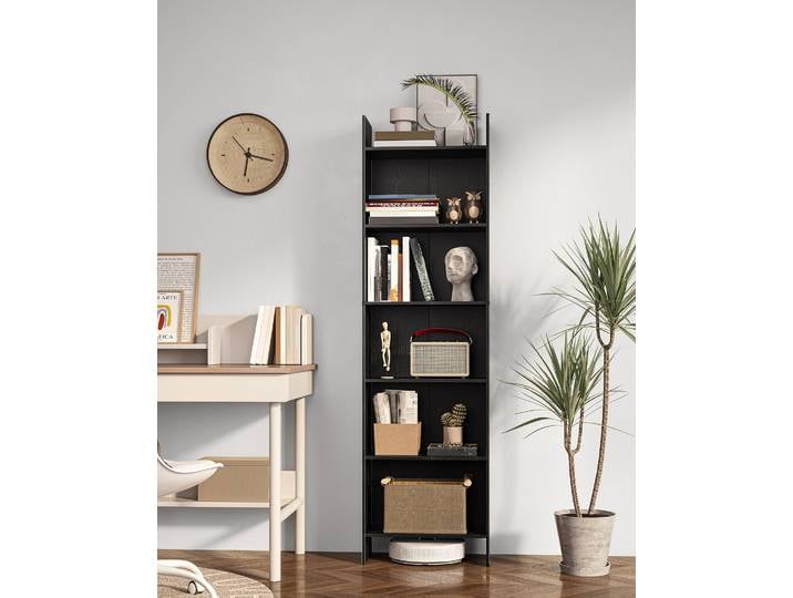 Bibliothèque, étagère, étagère sur pied, étagère de bureau, avec 6 compartiments, ouverte, pour salon, bureau, diviseur de pièce