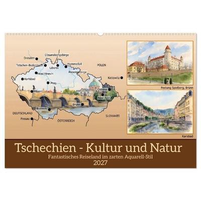 Tschechien - Kultur und Natur (Wandkalender 2027 DIN A2 quer), CALVENDO Monatskalender