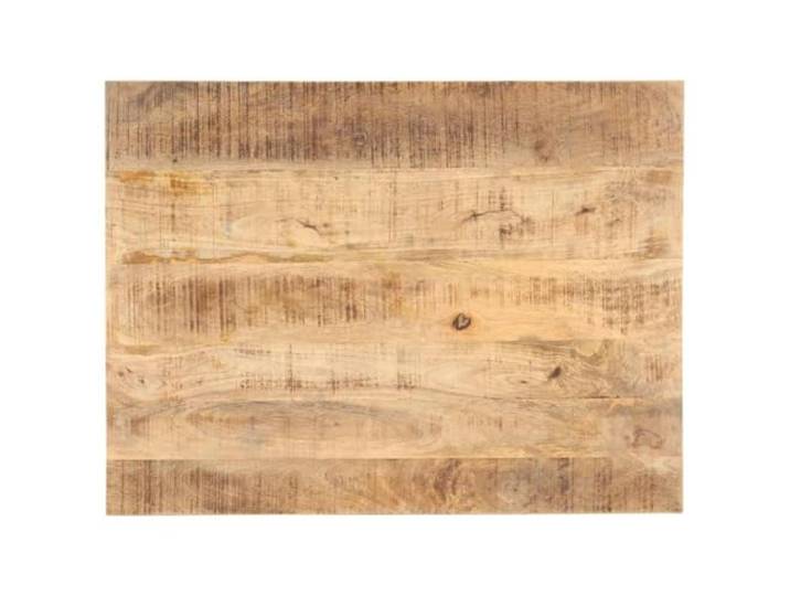 PTUGUOF Tischplatte Massivholz Mango 25-27 mm 70x60 cm Rustikal, Industrieller Look, Langlebig, Für Esszimmer, Restaurant, Cafe, Hotel