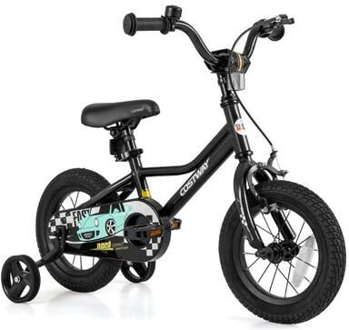 Costway 12 Inch Kids Bike Adjustable for 3-4 Years Old with Low-Step Frame