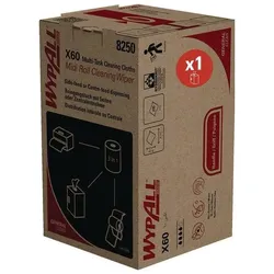 Kimberly-Clark WypAll X60 Genral Clean - Midi Roll / Blau - 1 Box x 235 Sheets, Haushaltspapier, Blau