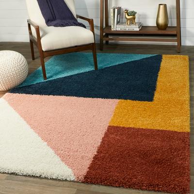 Balta Rugs Balta Jordan Modern Color Block Shag Area Rug