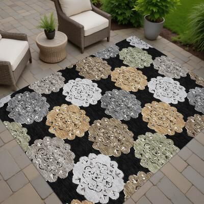 Addison Rugs Machine Washable Indoor/ Outdoor Global Motif Chantille Rug