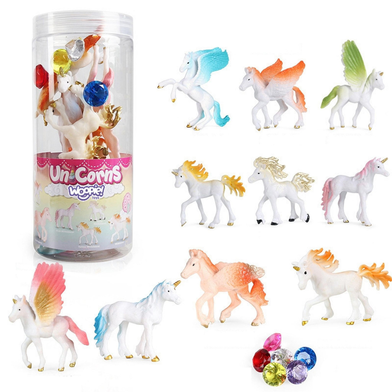 Woopie Set Eenhoornfiguren 16-delig