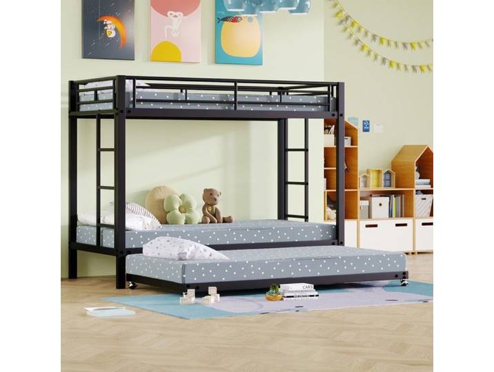 Lit superposé - PAGE Living - 90x200 - Tiroir extractible - Barrière haute certifiée EN747
