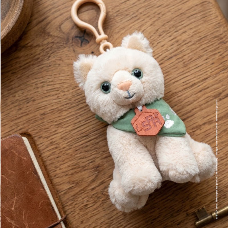 Porte clé : Bijou de sac X SPA Chat Beige 13 cm Histoire d'Ours