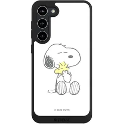 Nivocase Handyhülle für Samsung Galaxy S23+ Hülle NIVOpure Case Schwarz Liebe Peanuts Snoopy (Samsung Galaxy S23+), Smartphone Hülle, Schwarz