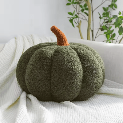 Inspire Picks Cute Plush Pumpkin Decorative Pillow For Sofa & Home Decor green 20cm