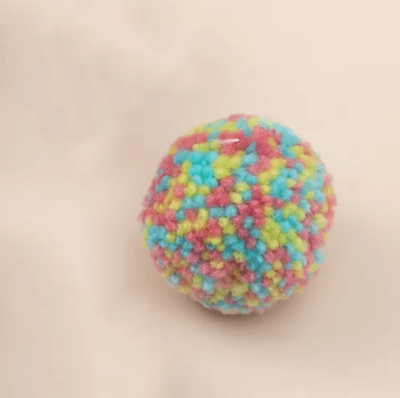 Inspire Picks Cartoon Yarn Cat Toy Ball For Interactive Play & Independent Fun pink