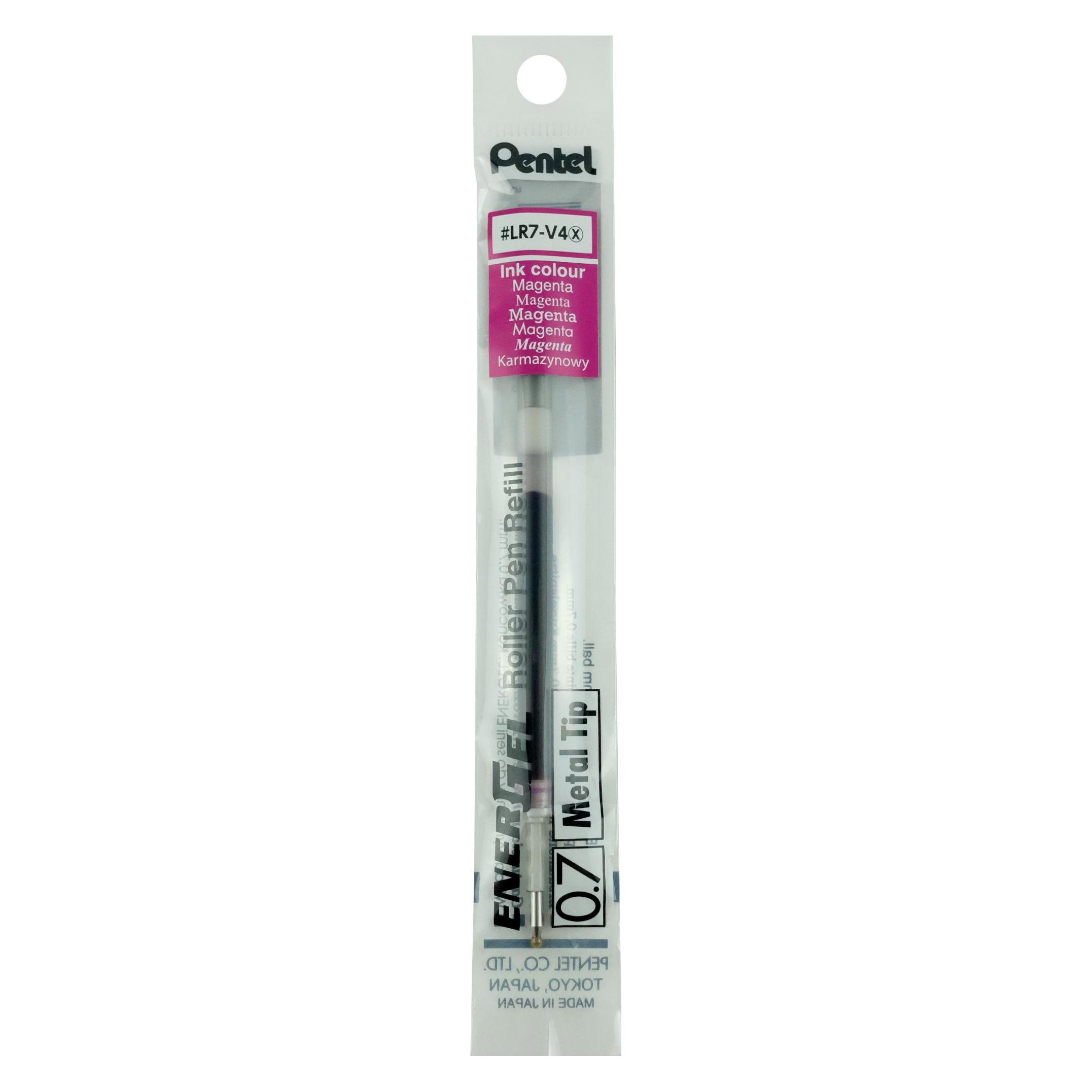 Pentel Patronen EnerGel 0.7mm LR7-V4X magenta (Rosa, 0.70 mm, 1 Stk.) (LR7-V4X)