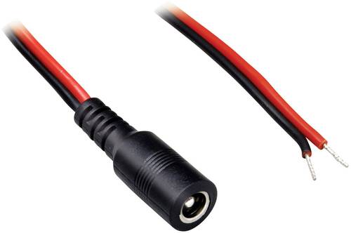 BKL Electronic 075120 Niedervolt-Anschlusskabel Niedervolt-Buchse - offene Kabelenden 2.50 mm 30.00 cm 1 St.