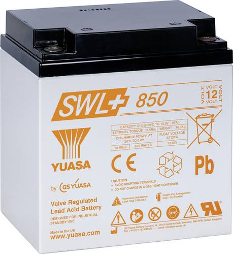 Yuasa SWL+850 Bleiakku Blei-Vlies (AGM) 28.8Ah 12V 1St.