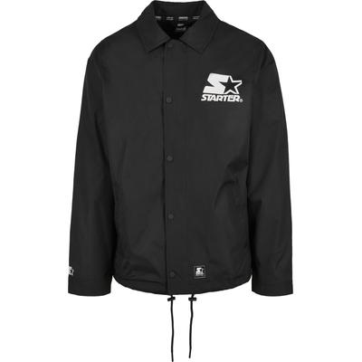 Allwetterjacke STARTER BLACK LABEL "Starter Black Label Herren Starter Coach Jacket", Herren, Gr. S, schwarz, 100% Polyester, unifarben, loose fit, amerikanischer Ausschnitt, Jacken