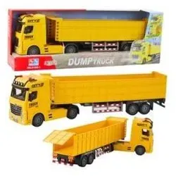 Lean Toys LKW mit Hebeanhänger, Licht und Ton