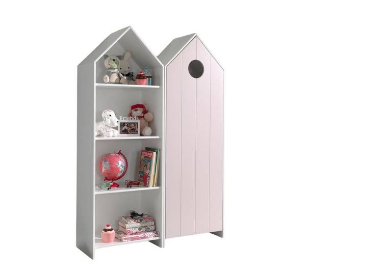 58 aufm Kessel Mehrzweckschrank-Set Regalschrank Set Kania Standregal MDF+Holzwerkstoff Weiß /Pink, (inkl. Versand, Lieferung bis Verwendungsstelle), 2-teiliges Regalschrank-Set, verschiedene Farben, dekorative Optik