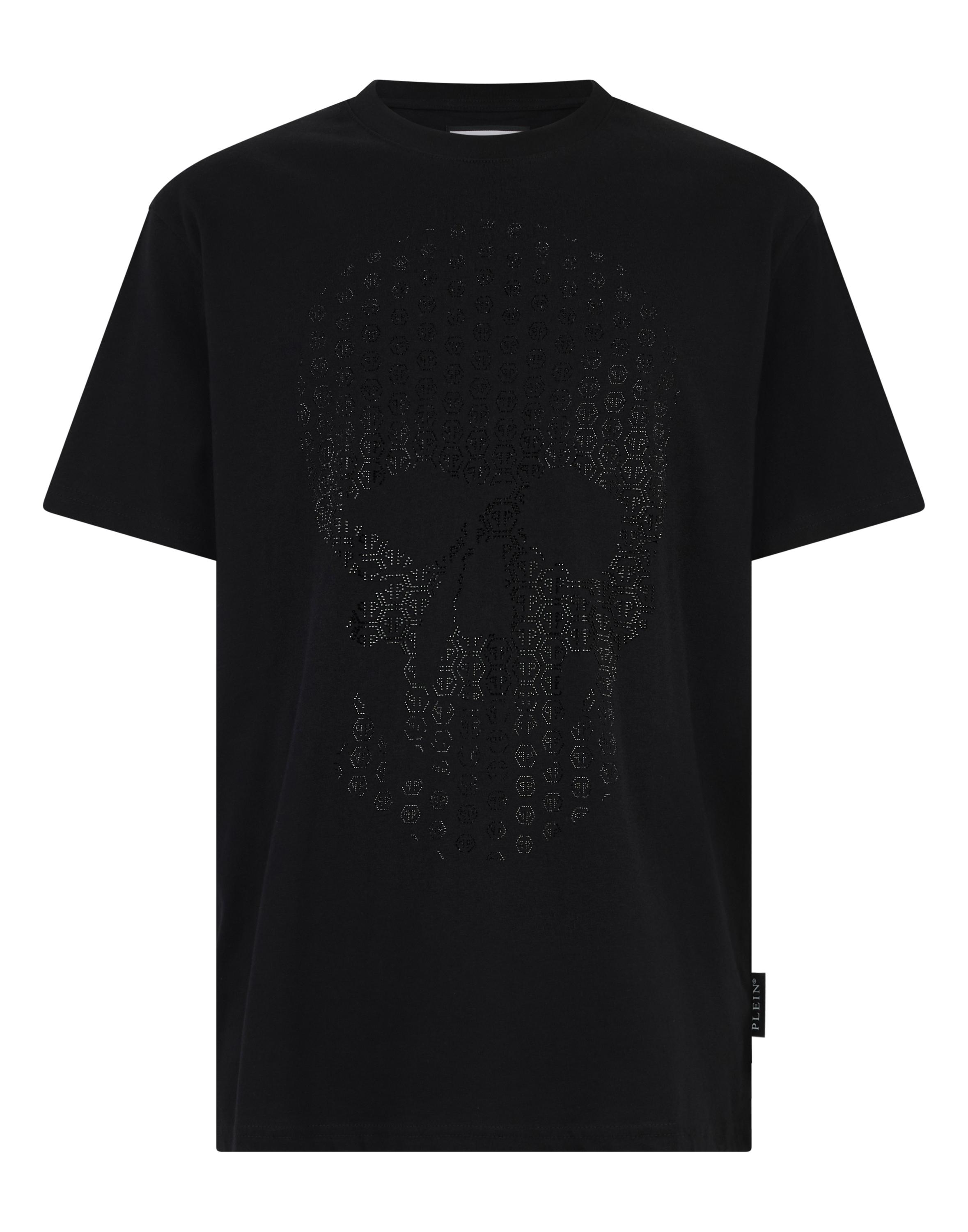 Round Neck T-Shirt Skull Strass Skull Strass