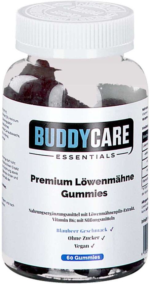 BUDDYCARE Premium Löwenmähne Gummies 60stk