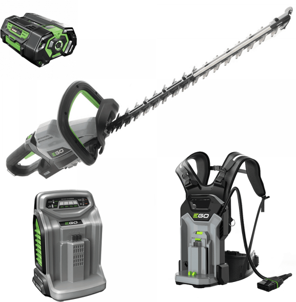 EGO HTX6500 - Tagliasiepi con zaino porta batterie BHX 1000 56V/5Ah