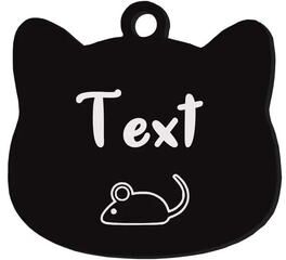 Uplift Picks Custom Stainless Steel Cat Name Tag Engraved Pet ID Pendant 06